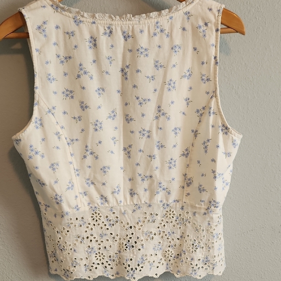American Eagle Outfitters Cream Bustier Tank Top - Picture 4 of 9